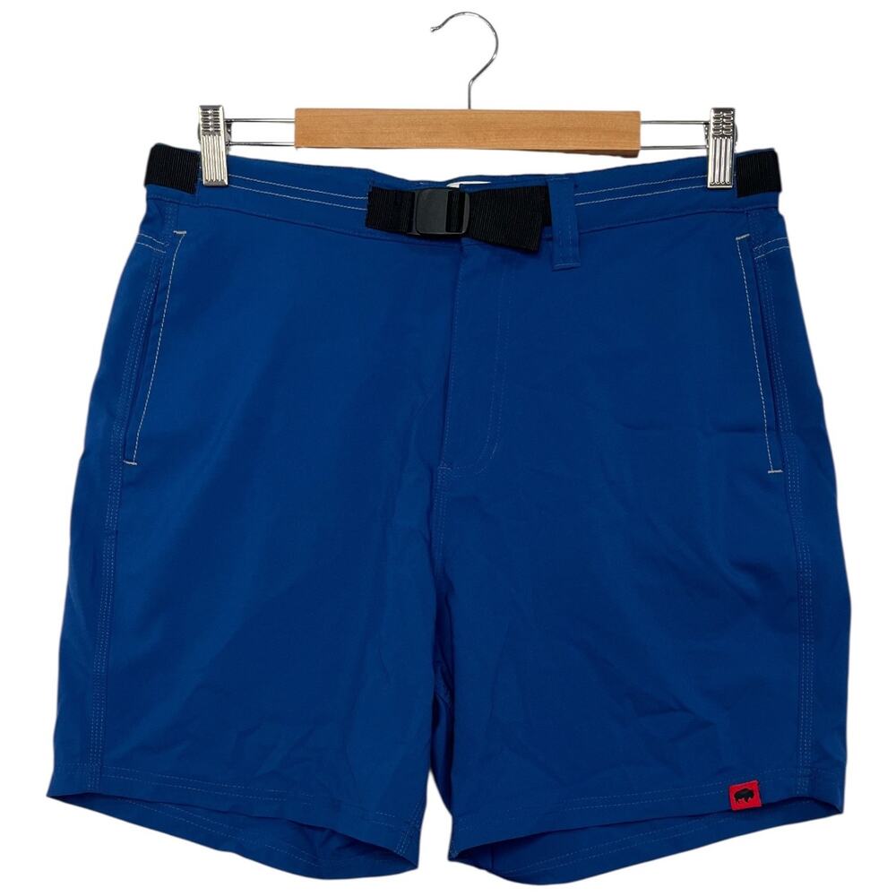 Mountain Khakis Belted Shifter Shorts Mens 32x6 Blue Outdoor Hiking Lightweight